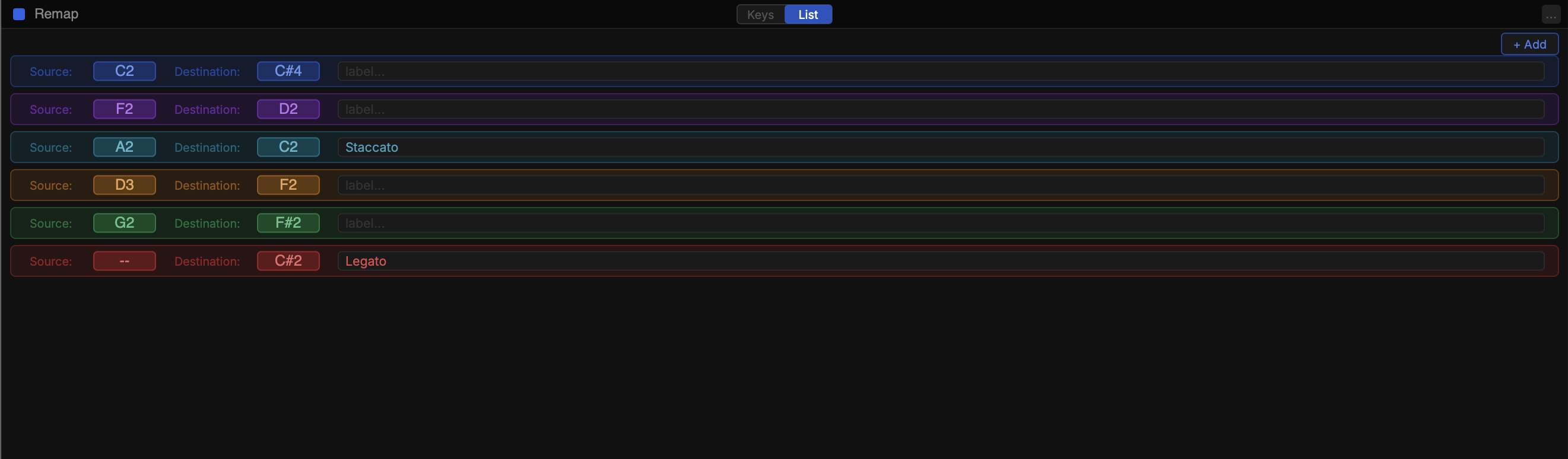 Scheps Remap List view overview